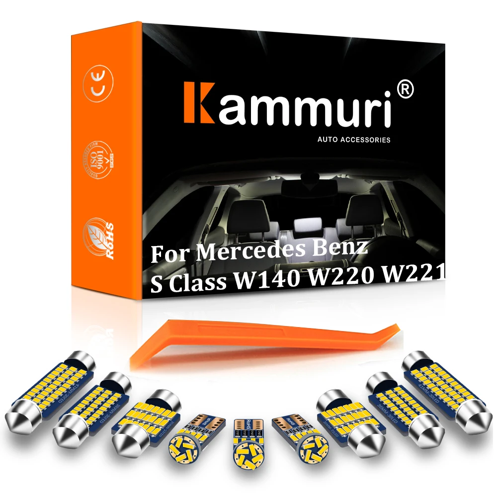 100% canbus белая лампа без ошибок для Mercedes Benz S class W140 W220 W221 светодиодный ная салона