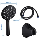 Съемная ручная Лейка для душа с 3 режимами работы, лейка для душа с тропическим распылением и шлангом 1,5 м, аксессуары