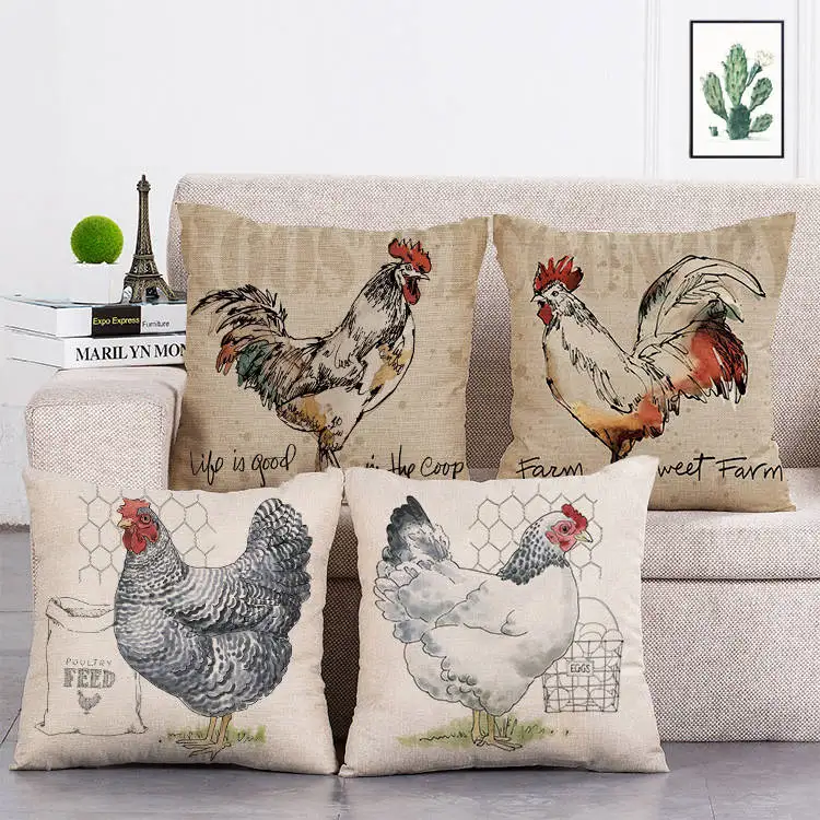 

Декоративная наволочка для подушки, с изображением дома, T289