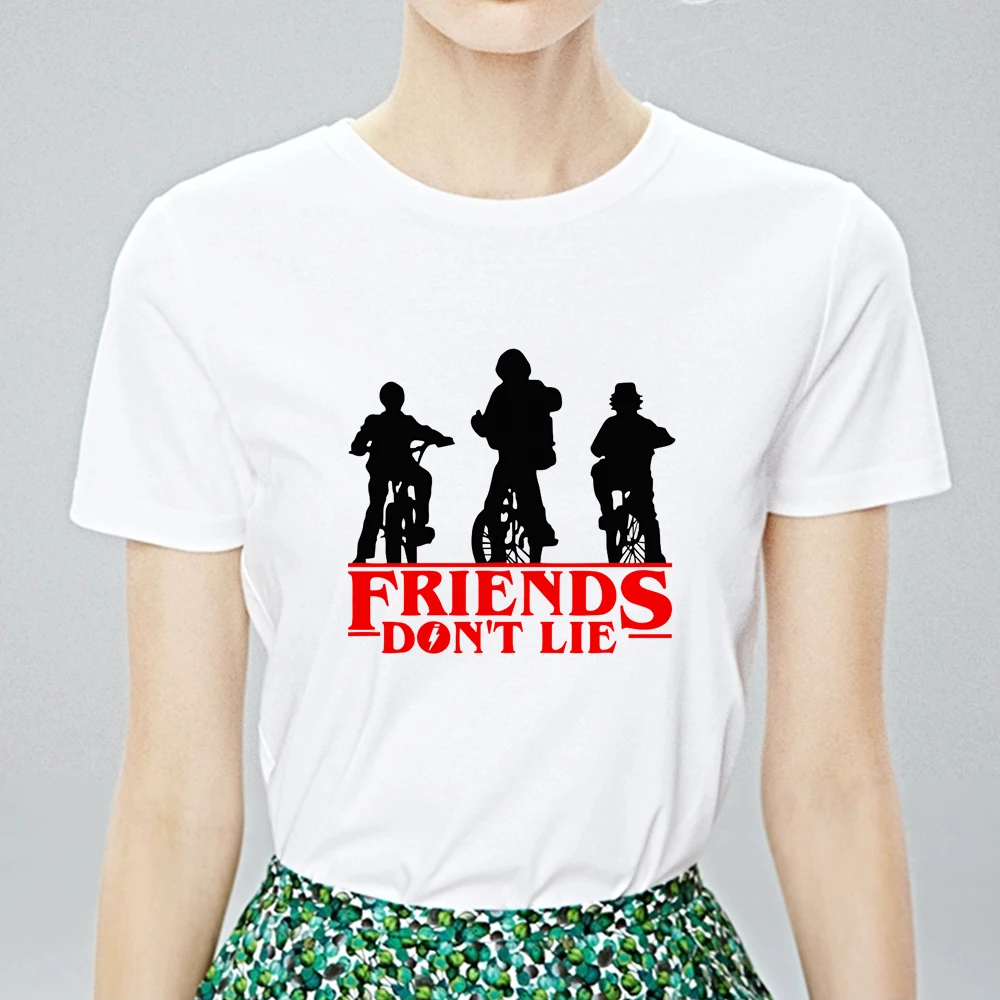 Футболка в стиле хип хоп Stranger Things летняя футболка размера плюс с забавной