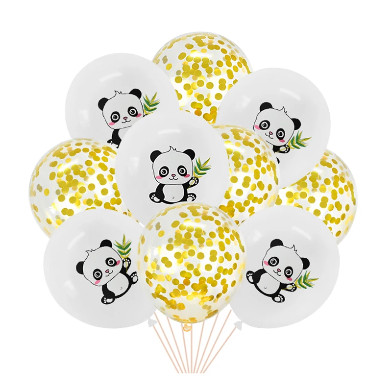

Cartoon Panda Latex Balloon Foil Animal Ball Helium Confetti Ballon For Anniversaire Panda Birthday Party Kids Baby Shower Decor