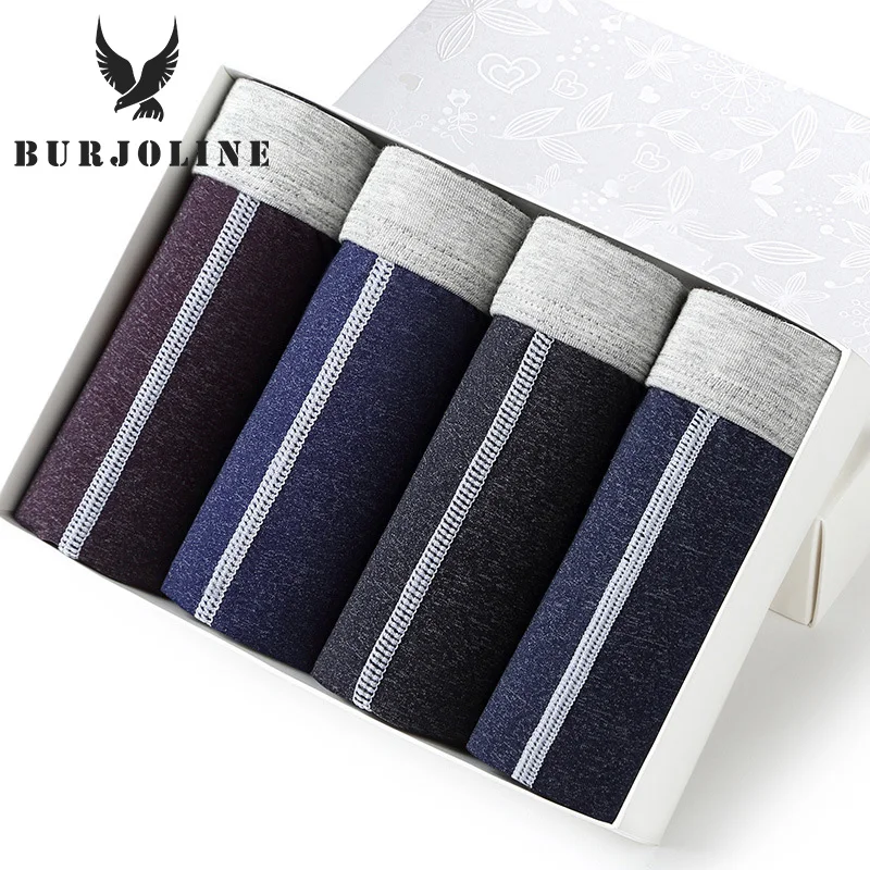 Мужское нижнее белье BURJOLINE удобные дышащие u образные трусы боксеры из ледяного