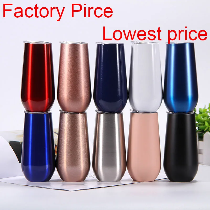 100 шт./лот 6 унций бокал для вина шампань пиво с крышками без стакана флейта