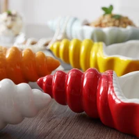 creative conch porcelain snack plates fruit dishes cake plate candy dish salad tray ceramic tableware decoration dinnerware