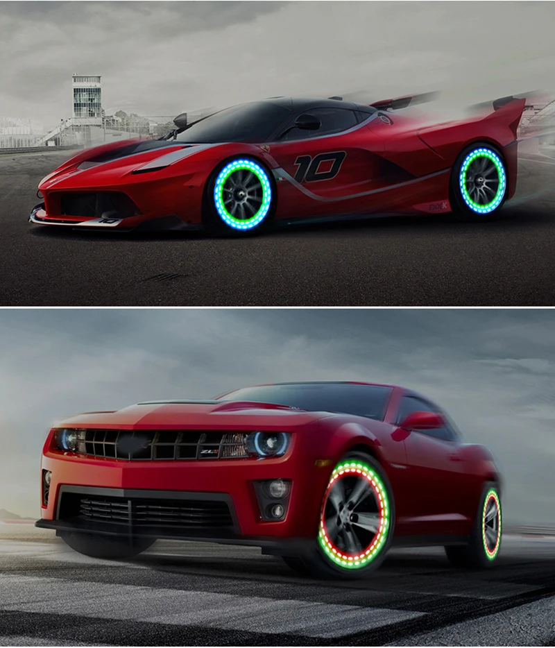 Светодиодная лампа для автомобильных шин 2 шт. солнечная энергия яркий свет