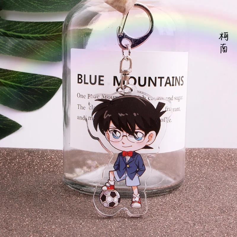 Короткая футболка с героями из японского аниме детектив Брелок Конан Акриловая