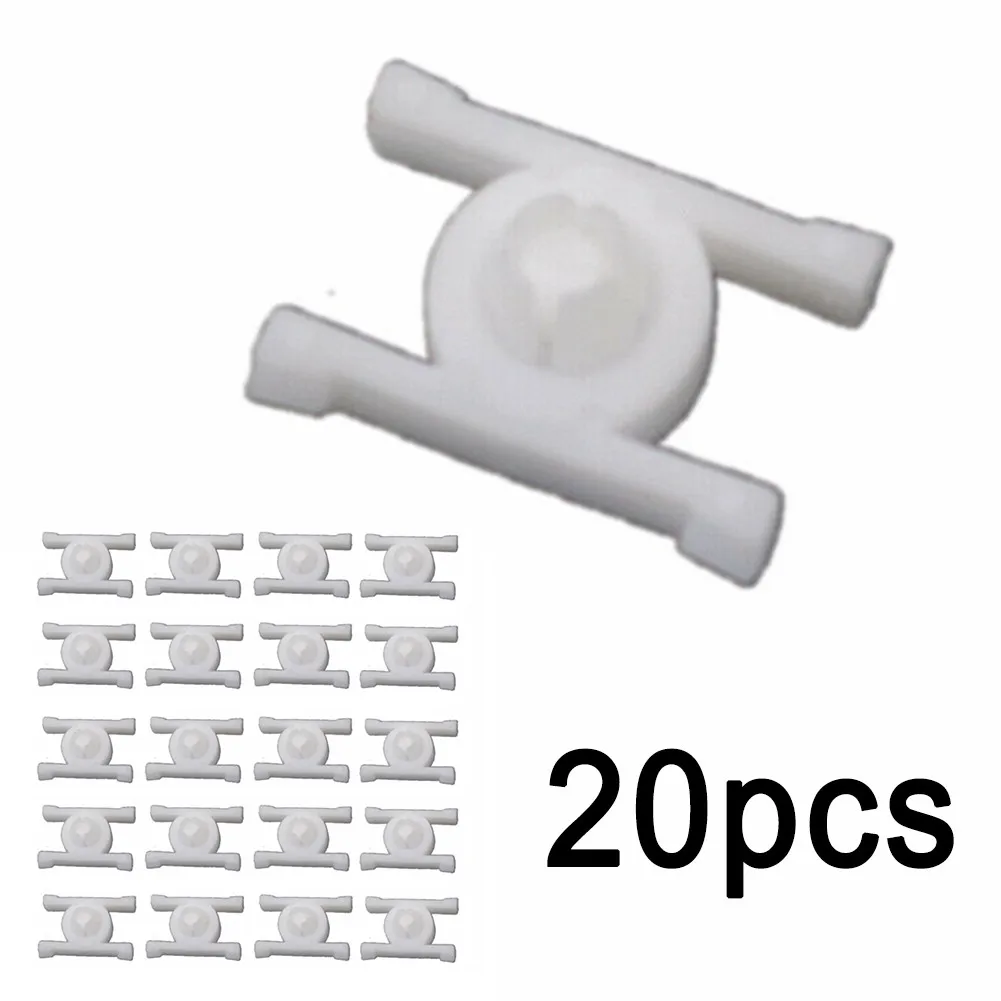 

White Nylon For BMW E10 E21 E30 Set Of 20 Rocker Panel Door Moulding Clip Retainer Clip