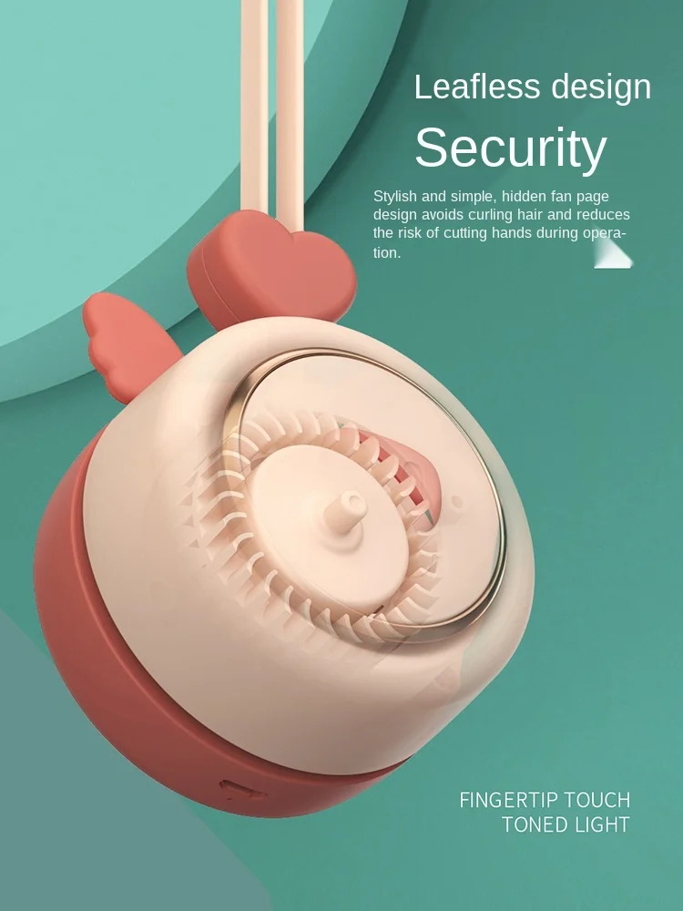 

CX Leaf-Free Halter Little Fan Handheld Portable Mute USB Charging Type