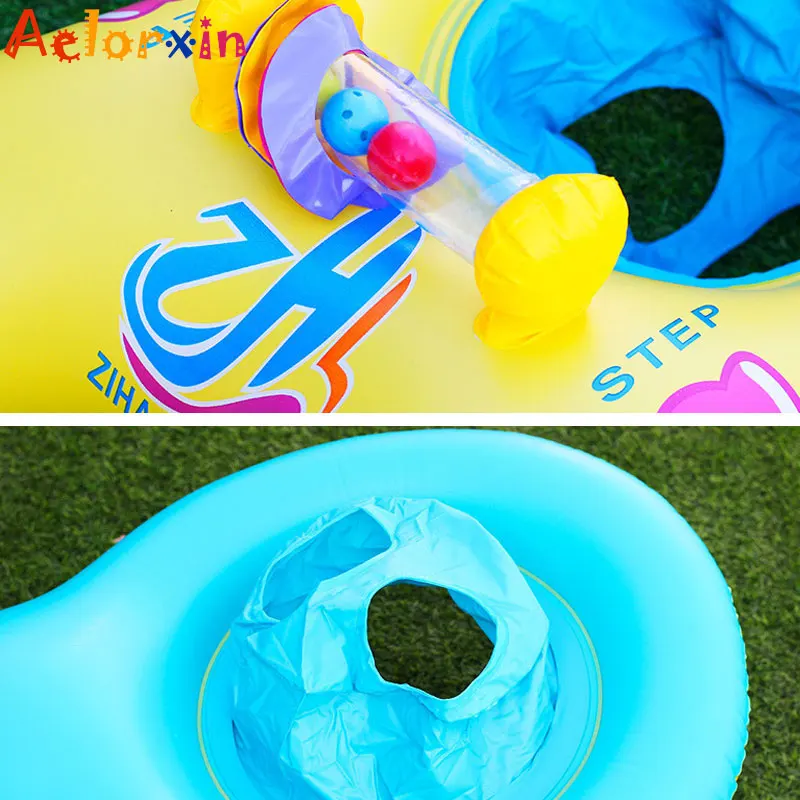 Двойной надувной круг для матери и ребенка безопасного плавания бассейна