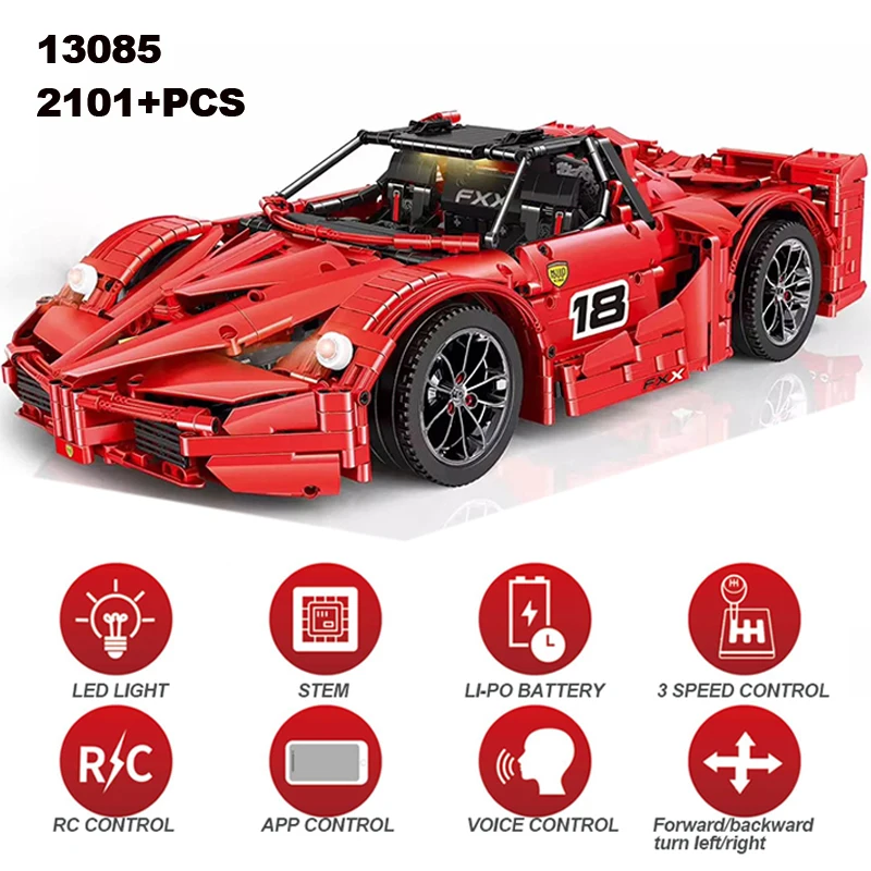 DHL 13085 Technic автомобиль игрушки красный спортивный комплект гоночных автомобилей
