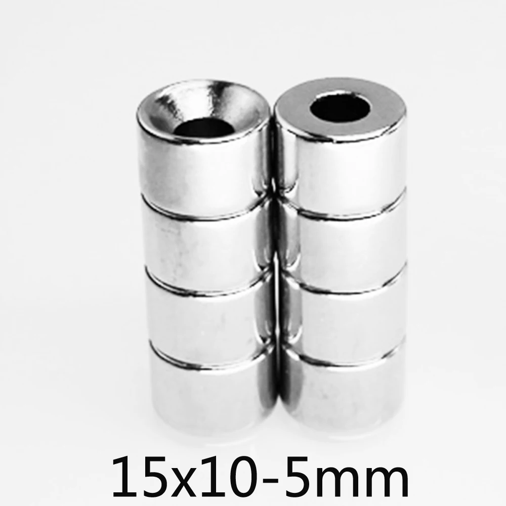 Неодимовый магнит Круглый Мощный с потайной головкой 15 х10-5 мм отверстие х10 6 5-50