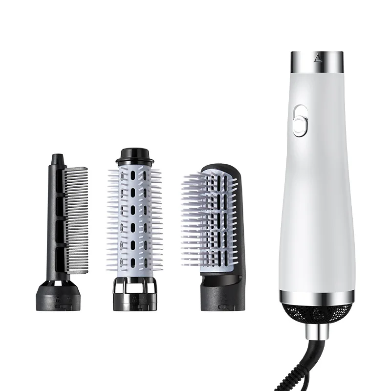 

Dropshipping green white hair Dryer Brush Multifunctional Hair Styling Tools Hair Strightner And Curler Blowout Dryer 3 in 1