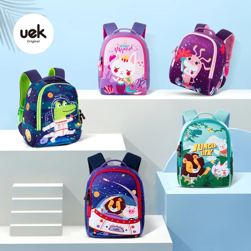 Детский Школьный рюкзак UEK для мальчиков водонепроницаемый ранец русалка с