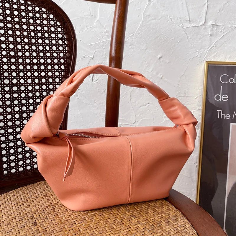 

2020 Newest brand luxury style designer Hobo female bags for women's handbag baguette lady top-handle mini bag cowhide leather
