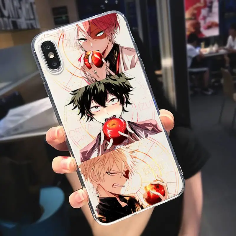 

Anime My hero academia Phone Case Transparent soft For iphone 5 5s 5c se 6 6s 7 8 11 12 plus mini x xs xr pro max
