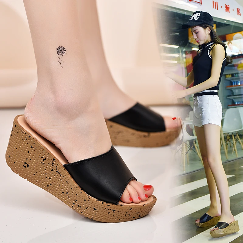 2020 Женские Новые Летние повседневные сандалии на платформе из натуральной кожи в