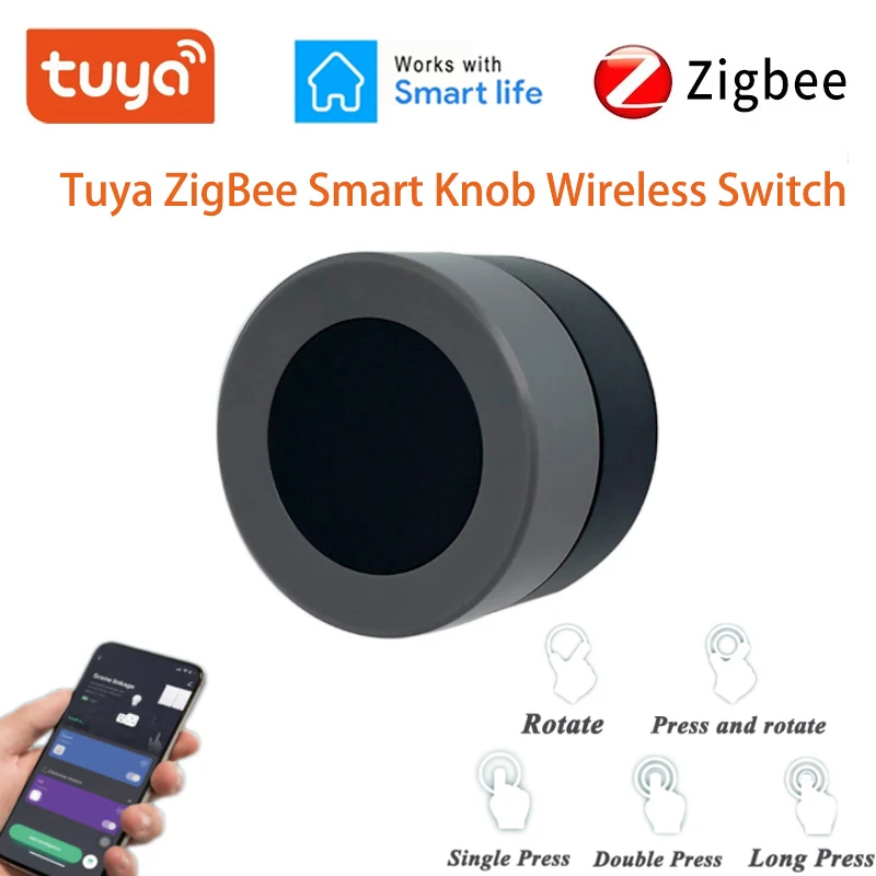 

Смарт-кнопка Tuya ZigBee беспроводная, контроллер с автоматизацией, работает с Alexa Google Home
