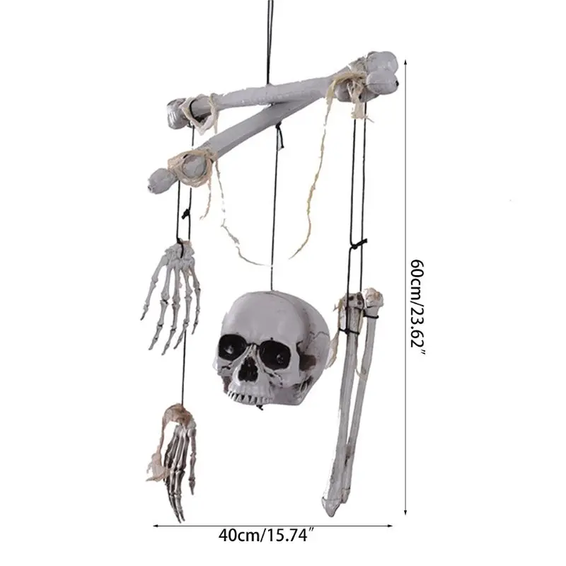 

Skeleton Wind Chimes Hanging Pendant Decoration Halloween Suspension Ornaments Props Creative Tricky