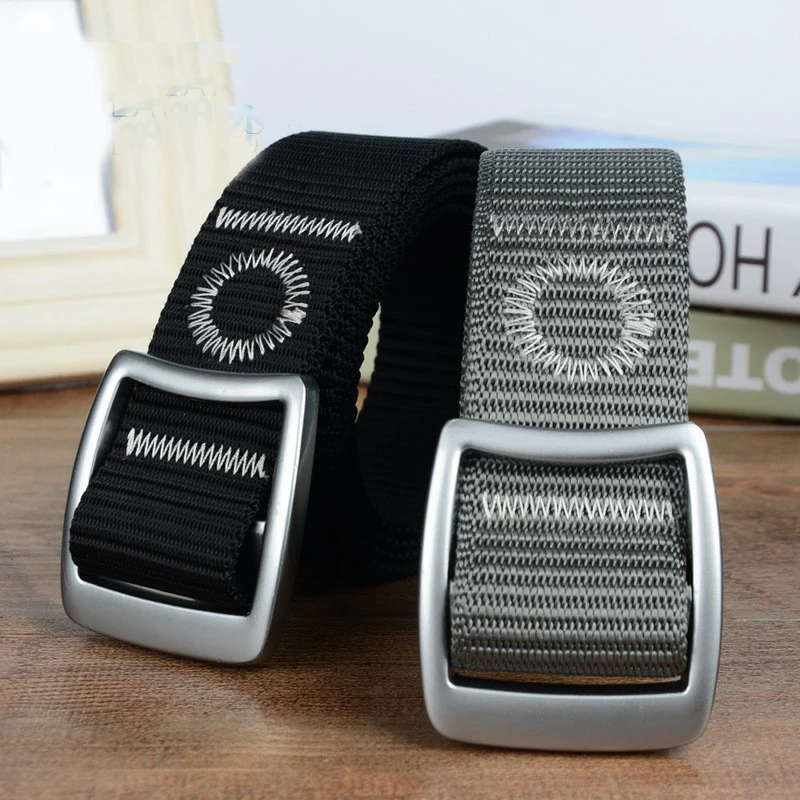 

Mens Canvas Belt for Trend Jeans Luxury Fashion Men Belts Black Green Male Wide Waist Ins Belt T201