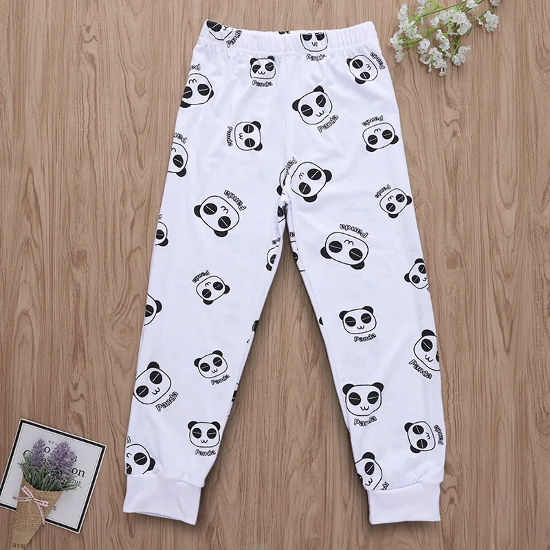 Big Girls Clothes Two Piece Set Top and Pants Panda Long Sleeve White Tshirt 7 Years Dropshipping | Детская одежда и обувь