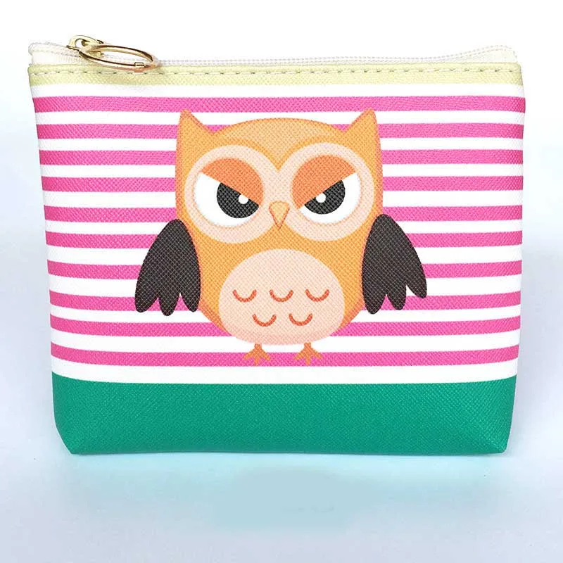 16 New Cute Flamingos Ethnic Style Grils Coin Purse Children PU Leather Zip Change Purse Women Wallet Animal Key Card Bag Kids Gift - Цвет: 16