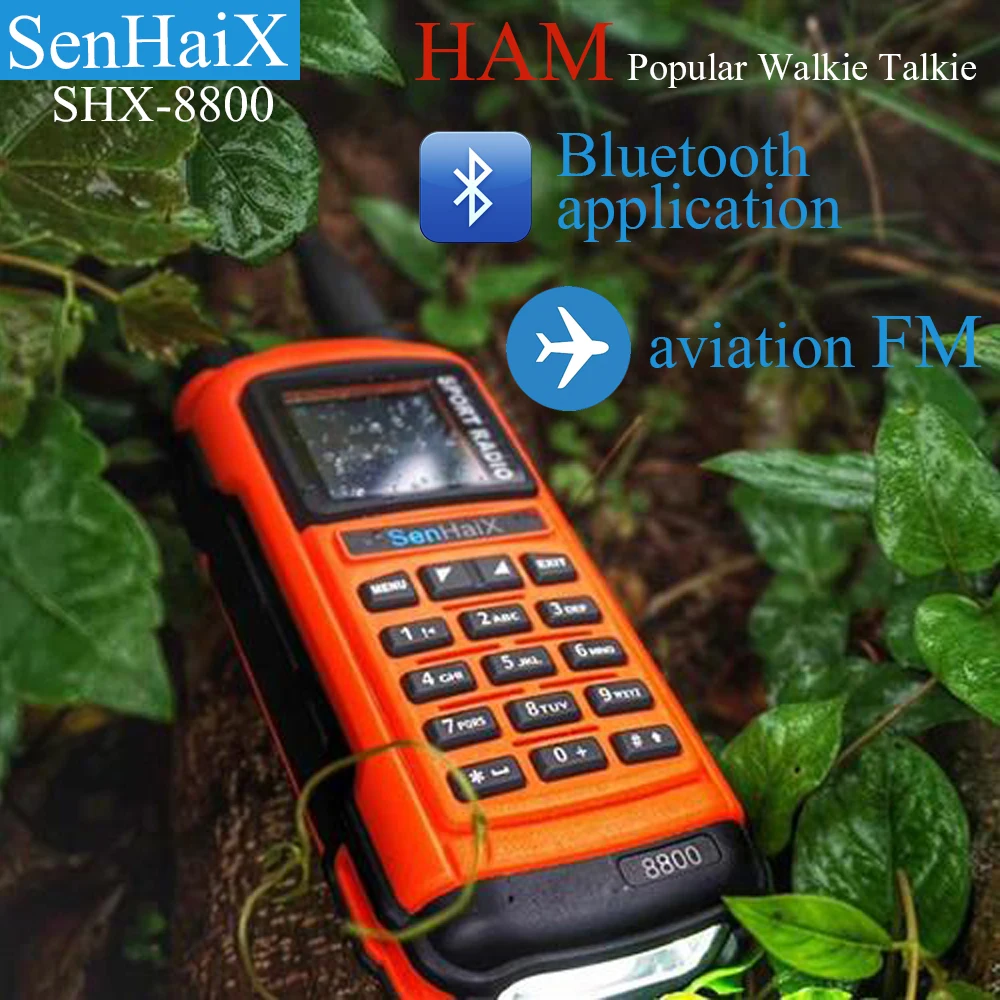 

SenHaiX GP8800 SHX GP 8800 Любительская двухсторонняя Спортивная рация портативная рация VHF Двухдиапазонная PTT Bluetooth водонепроницаемый ТПУ трансивер