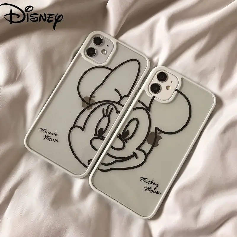 

Disney Mickey Minnie acrylic phone case for iphone13 13Pro 13Promax 12 12Pro Max 11 Pro X XS MAX XR 7 8 Plus cute phone case