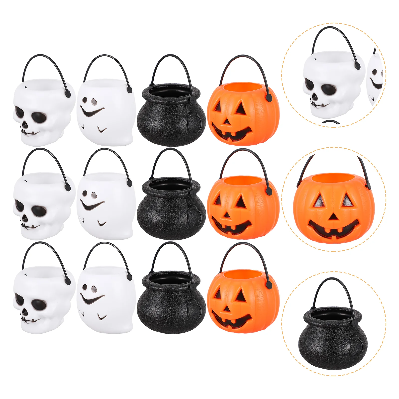 

12pcs Pumpkin Bucket Adorable Candy Storage Container Party Favors