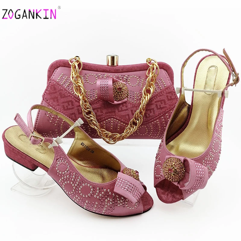 Новейшая мода Итальянские женские соответствующие Африканские Сандалии и сумка