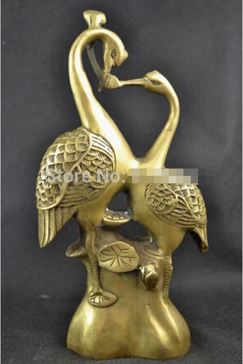 726 + 8 дюймов высокий Китайский домашний Декор Ручной Работы Медный резьба пары