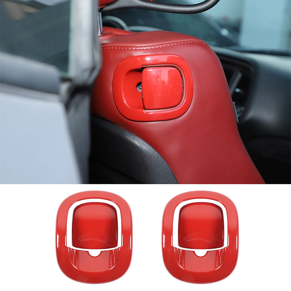 

Fit for Dodge Challenger 2012+ Backrest Seat Adjustment Handle Button Cover Decoration Trim ABS Interior Car Accessories