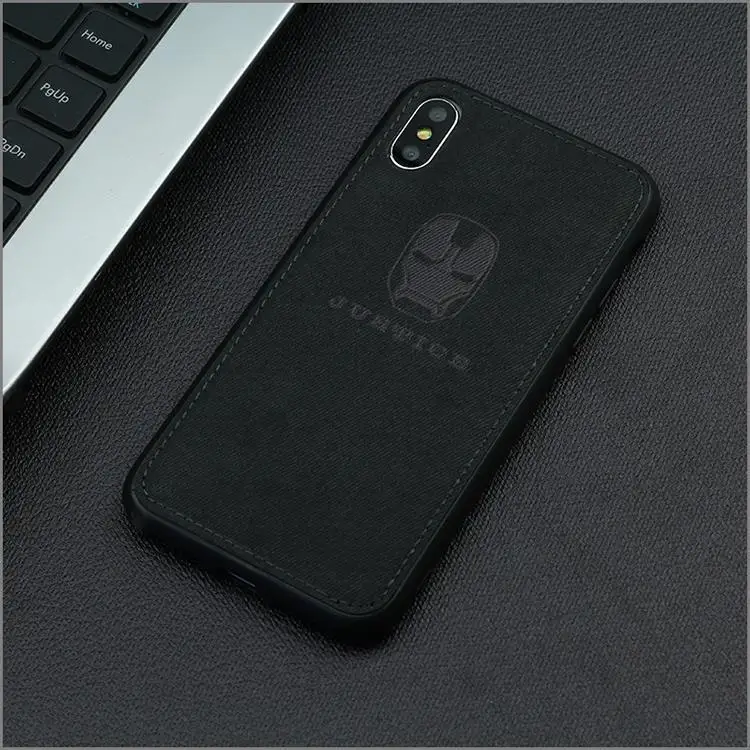 Марвел Мстители ткань чехол для телефона для Iphone 7 8 6 6s Plus X Xs Max Xr паук ткань мягкий чехол DC Вселенная холст силиконовый чехол