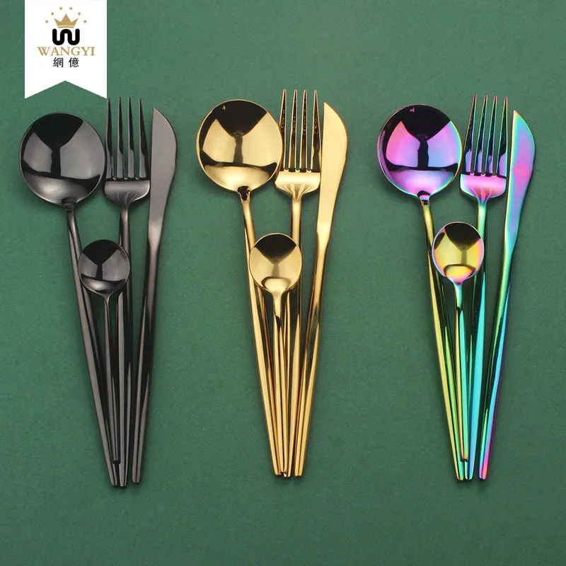 

Fluorescent Tableware Set Gift Kitchen Utensils Sets Table Forks Luminarc Cutlery Couverts De Dinnerware Kitchenware Items