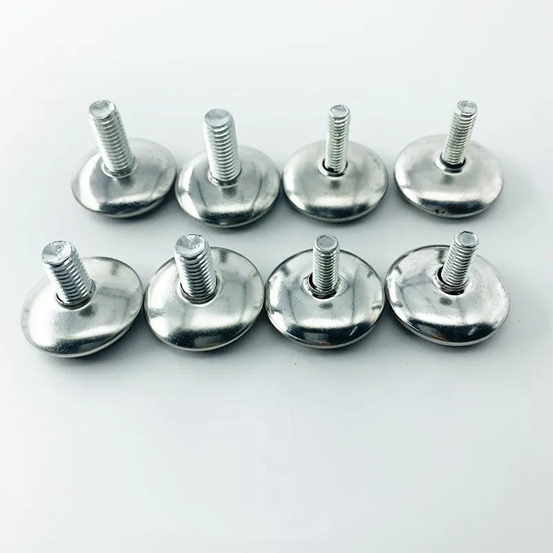 

8 Pcs/Lot M6/M8 15mm/20mm 30 Diameter Iron Sheet Adjusting Foot Black Pp Material Shelf