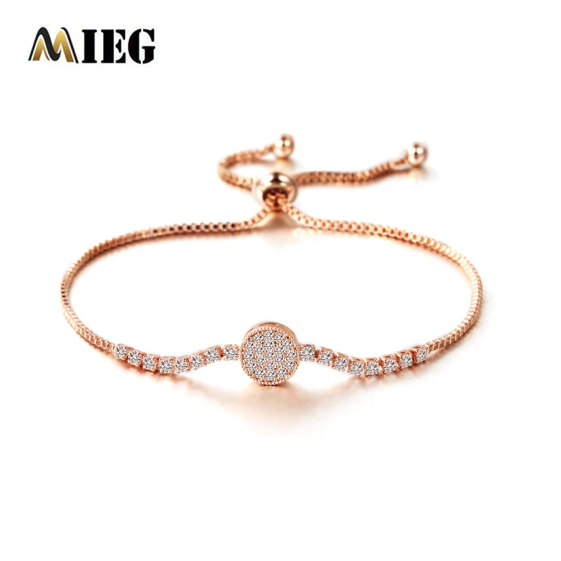 MIEG высокое качество кубического циркония браслеты для женщин Мода CZ Кристалл