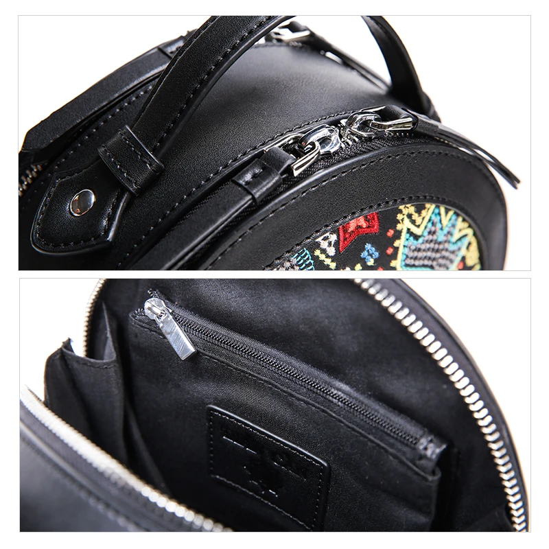 LIAN CAN круглая сумка в национальном стиле с вышивкой роскошные сумки женские