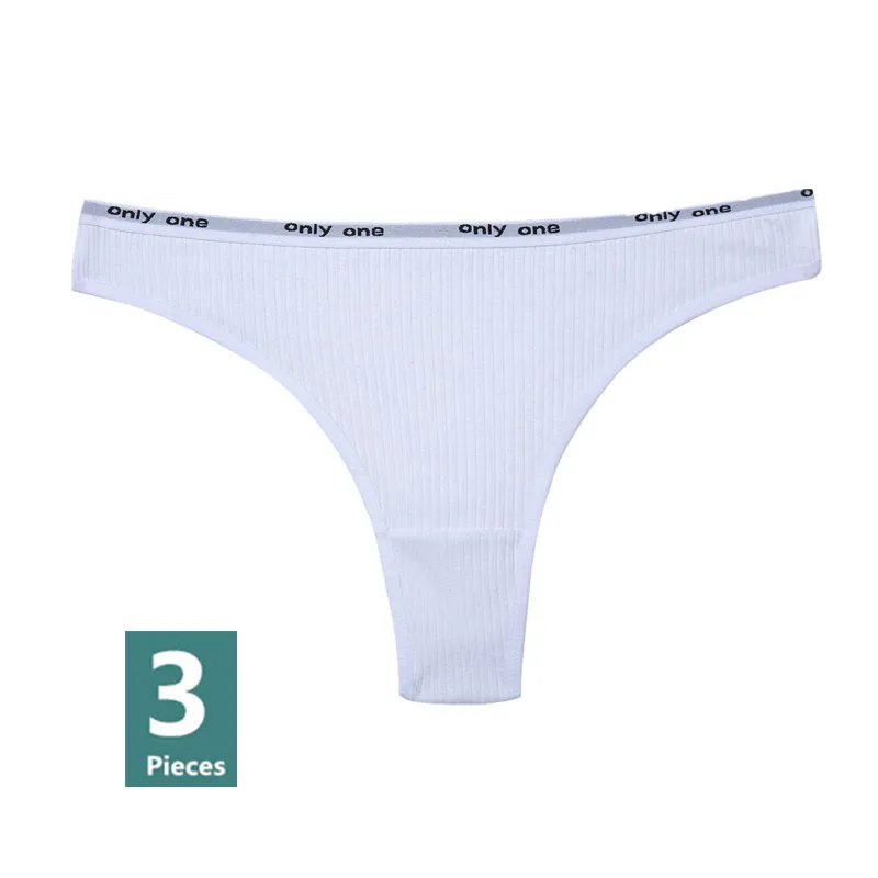 2706-white 3 шт./лот, женские хлопковые стринги, трусики-стринги, женское нижнее белье, женские трусики сексуальное женское нижнее белье, трусики для интимных дам с надписью, низкая посадка - Цвет: 2706-white
