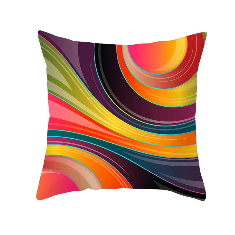 Geometric Prism Cushion Cover Pillow case Polyester Velvet Home Decortion Colorful Sofa Car Throw Pillows Covers 45x45cm | Дом и сад