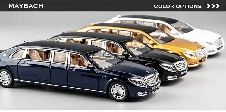 1/32 Maybach литая под давлением Металлическая Модель сплав Высокая симуляция автомобиля 6 дверей открывающийся подарок на день рождения инерционные игрушки для детей hotwheeling