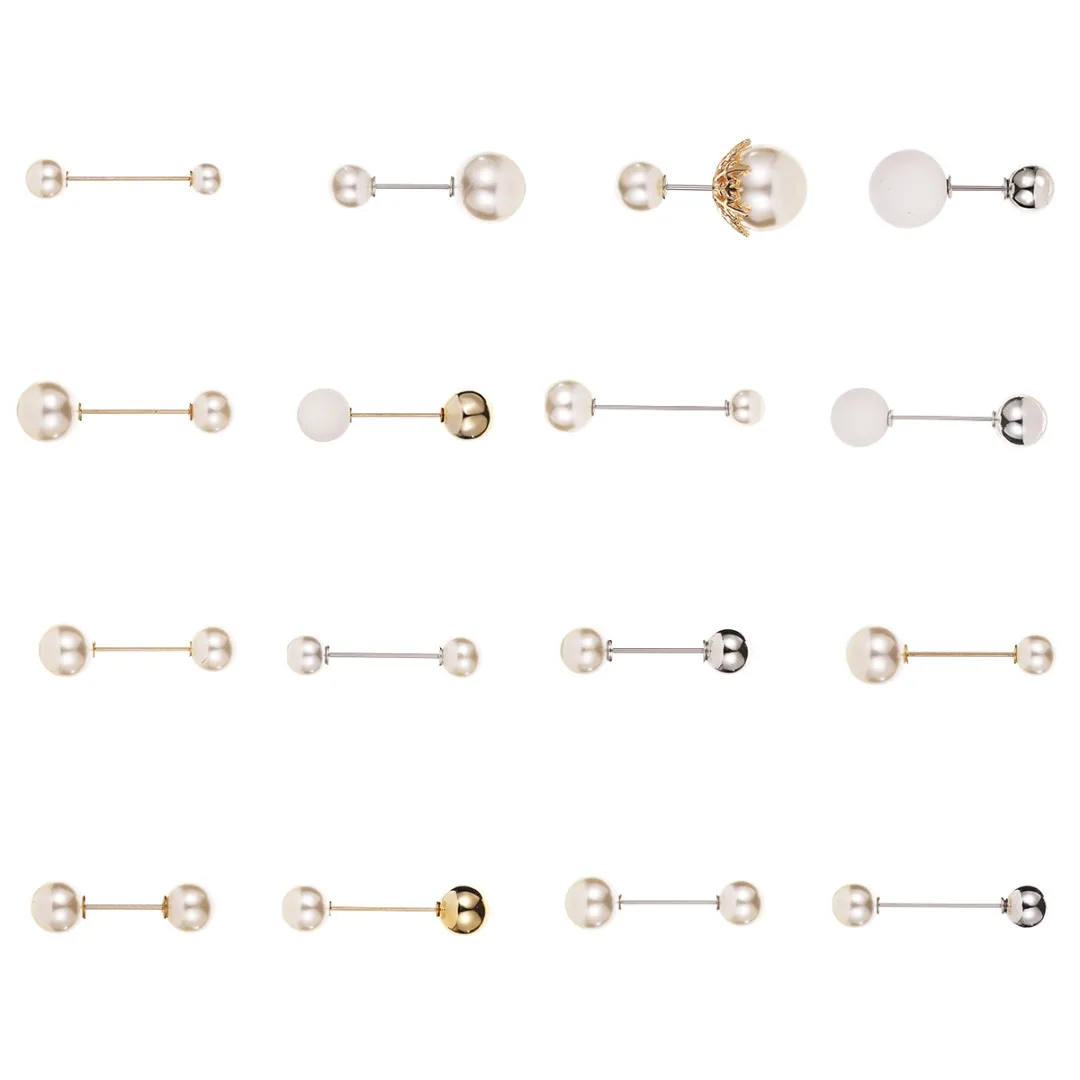 2019 Золотая серебряная брошь на булавке с двойной головкой имитация жемчуга