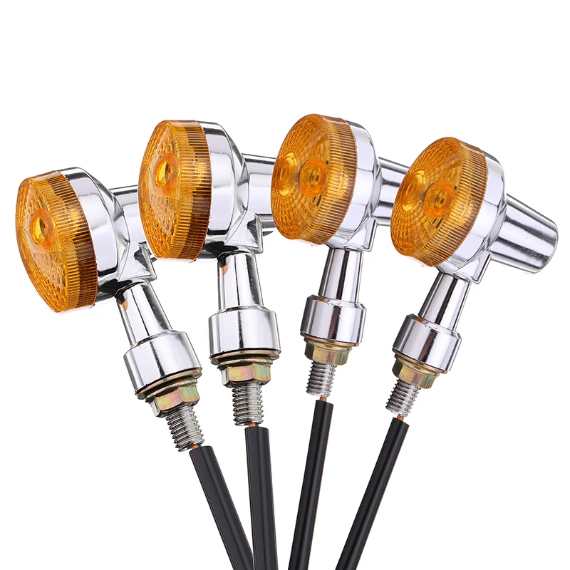 

Mayitr 4pcs 12V Motorcycle Motorbike Turn Signal Indicator Light Amber Lamp Accessories
