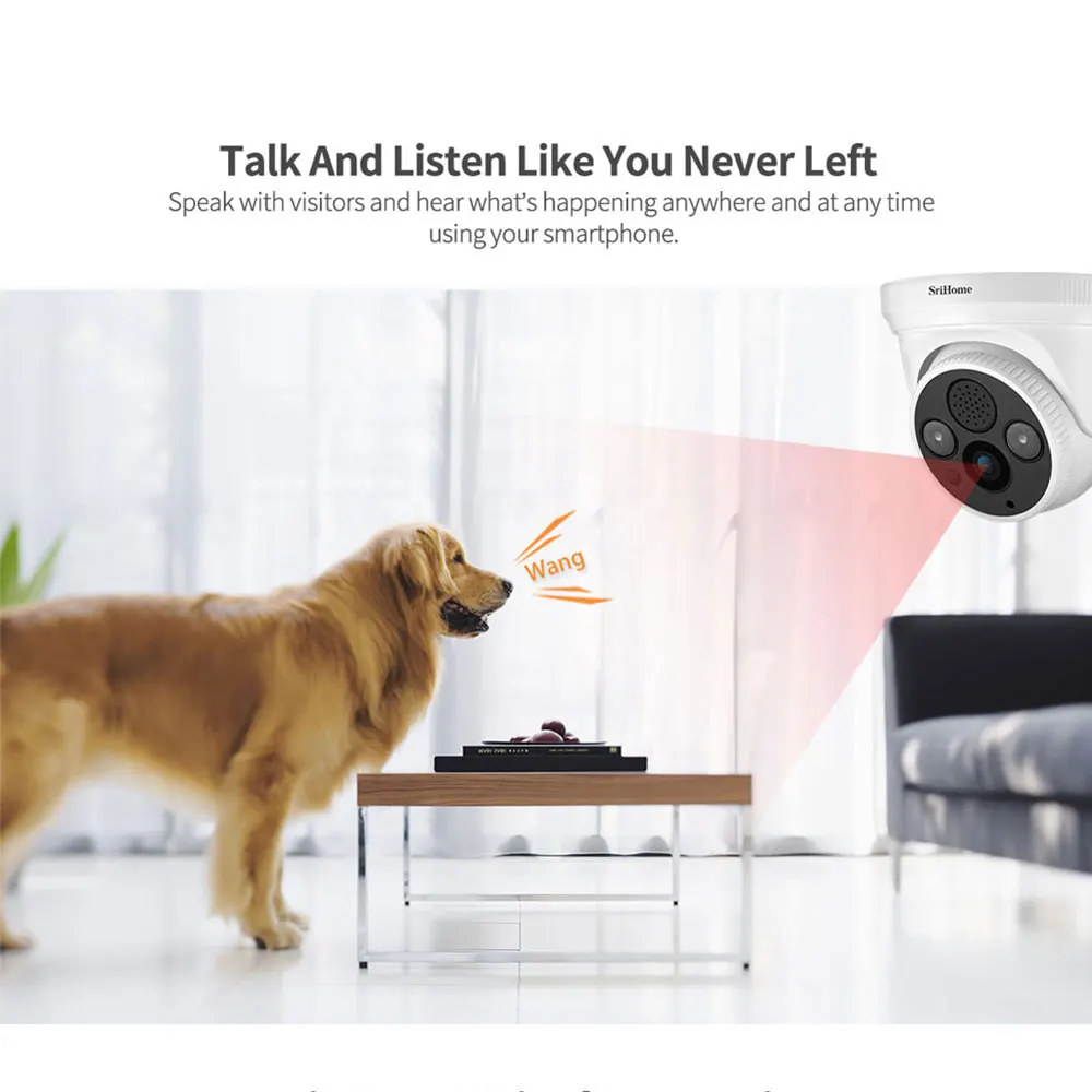 Sricam SH030 3.0MP купольная IP камера H.265 охранная CCTV Wifi мобильный Удаленный просмотр