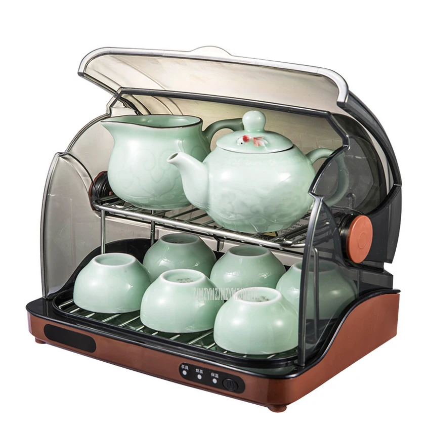 

4.5L Tea Cup Tea Set Disinfection Cabinet Chinese Tea Cup Drying and Draining Machine Mini Household Storage Box HZ-BJ10E