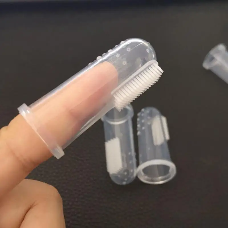 Мягкая силиконовая ПЭТ палец зубная щетка Тедди собака кисточки неприятный