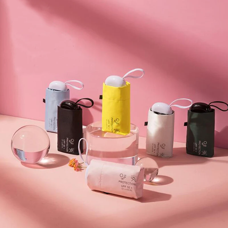 Легкий модный Зонт от дождя женский подарок карманный мини-зонтик для девушек