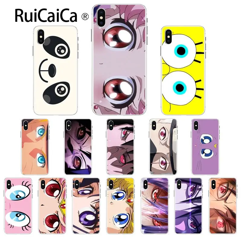Чехол для мобильного телефона Ruicaica аниме Сейлор Мун Наруто глаза Apple iPhone 8 7 6 6S Plus X