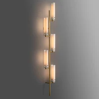 art deco postmodern gold white copper glass led lamp led light wall lamp wall light wall sconce for bedroom foyer