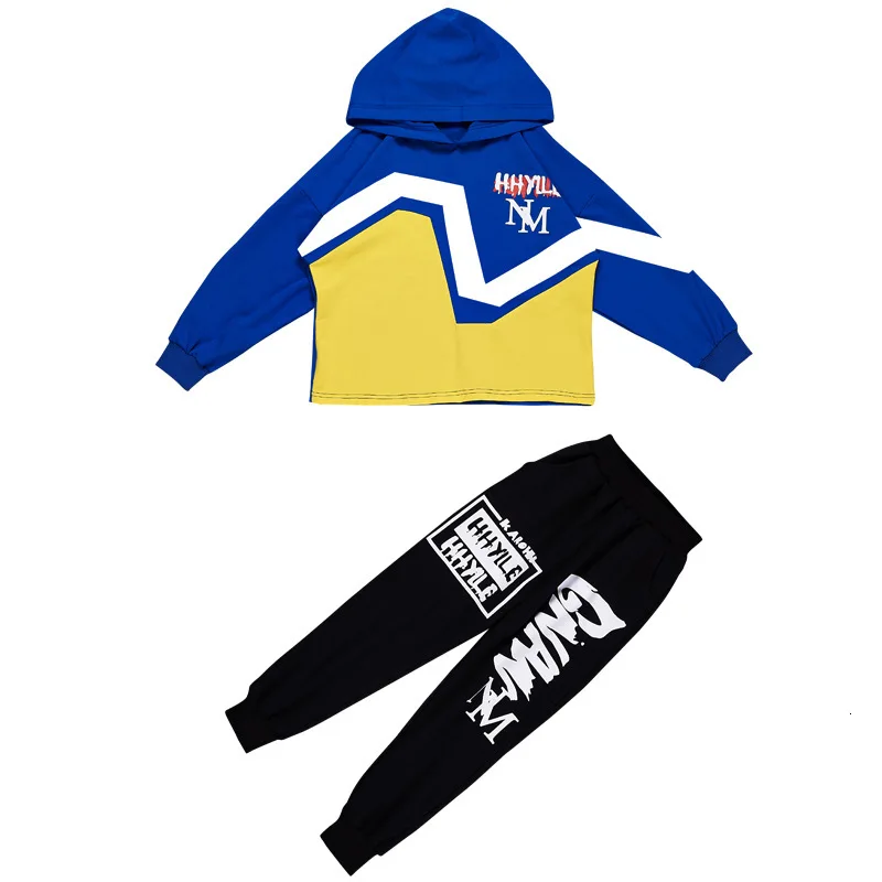 2019 Новая модная Осенняя детская одежда для хип-хопа костюм Одежда мальчиков