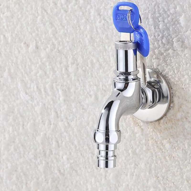 Противоугонный кран водопроводный с замком из сплава/латуни корпус одно