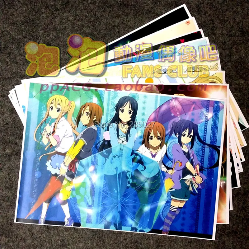 

8 pcs/set Anime K-ON! poster Kotobuki Tsumugi Nakano Azusa Manabe Nodoka wall pictures for living room A3 Film posters gifts